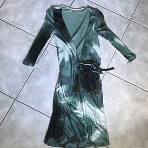 Diane von Furstenberg watercolor wrap dress